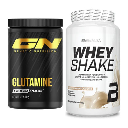 Regenerations-Duo: GN Nano Pure Glutamine + BioTech Whey Shake – alle enthaltenen Artikel