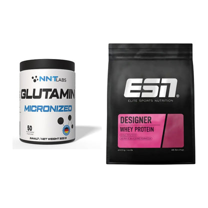 Regenerations-Duo: NNT Glutamin + ESN Designer Whey – alle enthaltenen Artikel