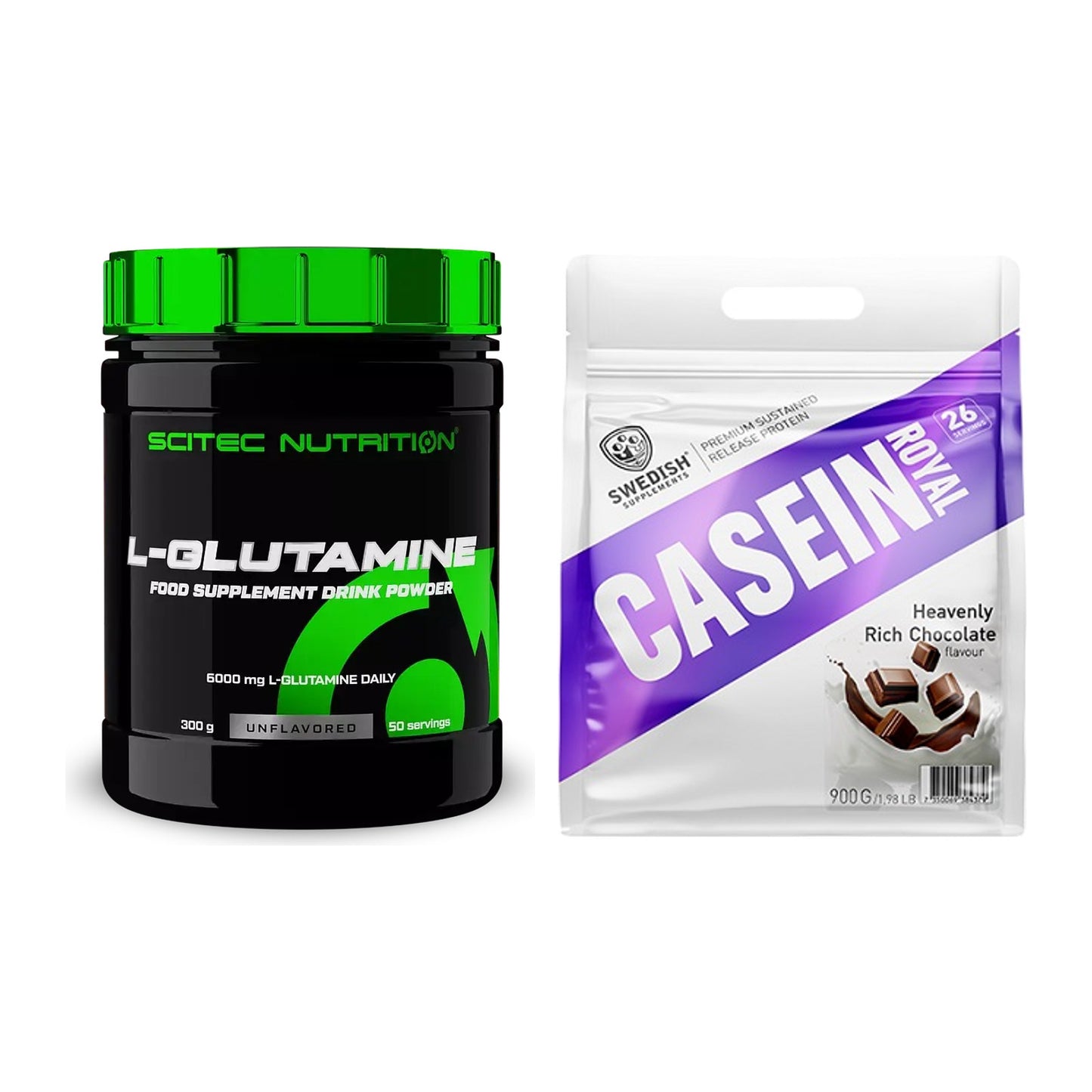 Regenerations-Duo: Scitec L-Glutamin + Swedish Supplements – alle enthaltenen Artikel