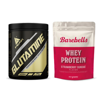 Regenerations-Duo: Peak Glutamin + Barebells Whey Protein – alle enthaltenen Artikel