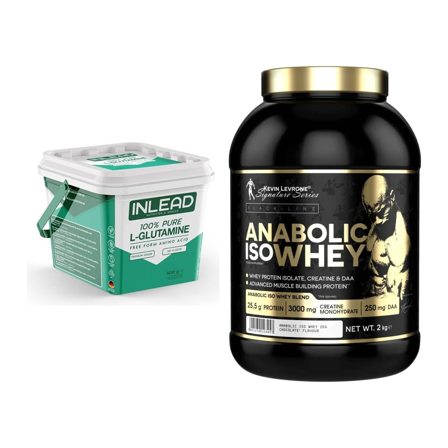 Regenerations-Duo: INLEAD L-Glutamine + Kevin Levrone Anabolic – alle enthaltenen Artikel