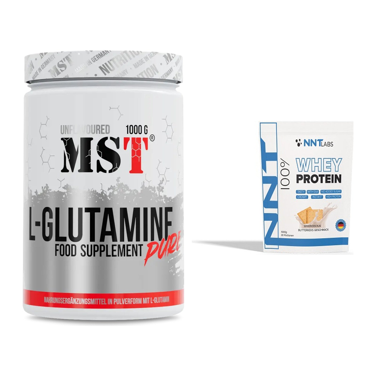 Regenerations-Duo: MST Glutamine + NNT Whey – alle enthaltenen Artikel