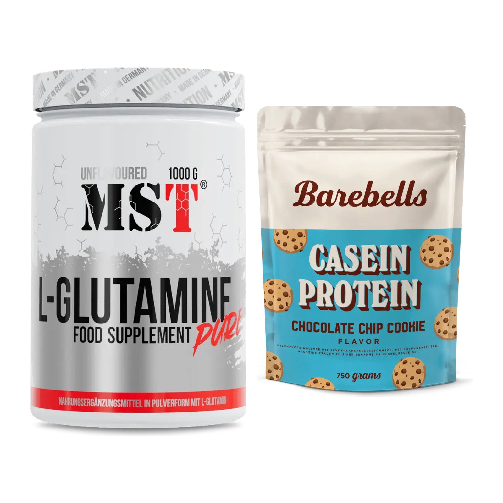 Regenerations-Duo: MST Glutamine + Barebells Casein Protein – alle enthaltenen Artikel