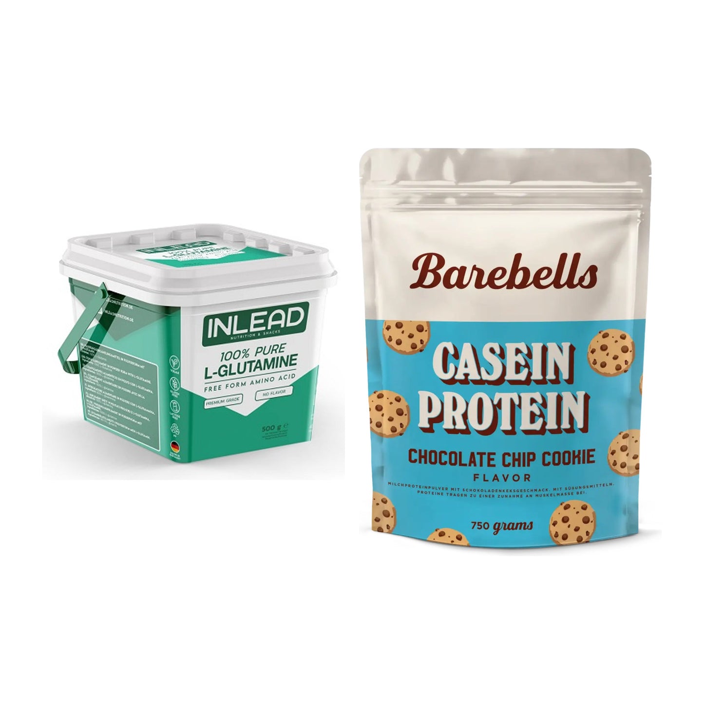 Regenerations-Duo: INLEAD L-Glutamine + Barebells Casein Protein – alle enthaltenen Artikel
