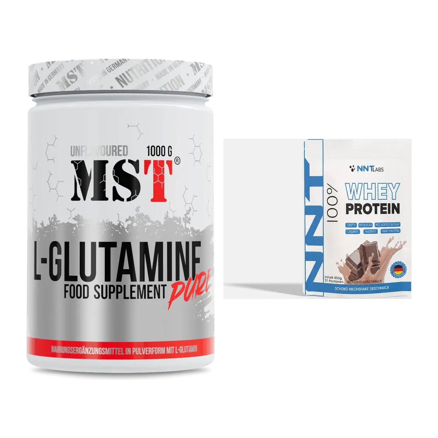 Regenerations-Duo: MST Glutamine + NNT Whey – alle enthaltenen Artikel