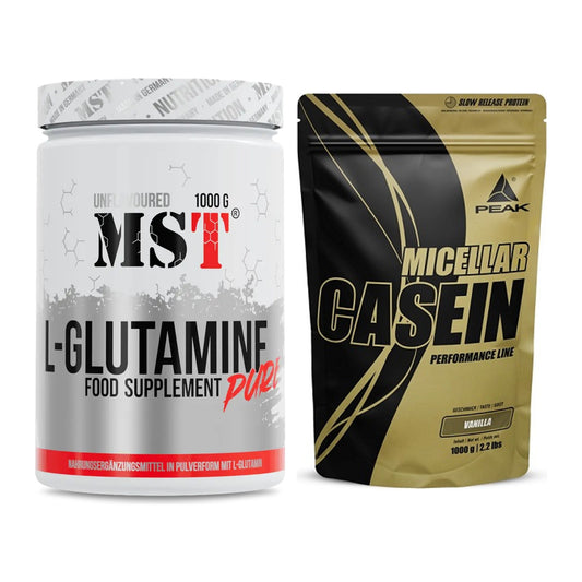 Regenerations-Duo: MST Glutamine + Peak Micellar Casein – alle enthaltenen Artikel