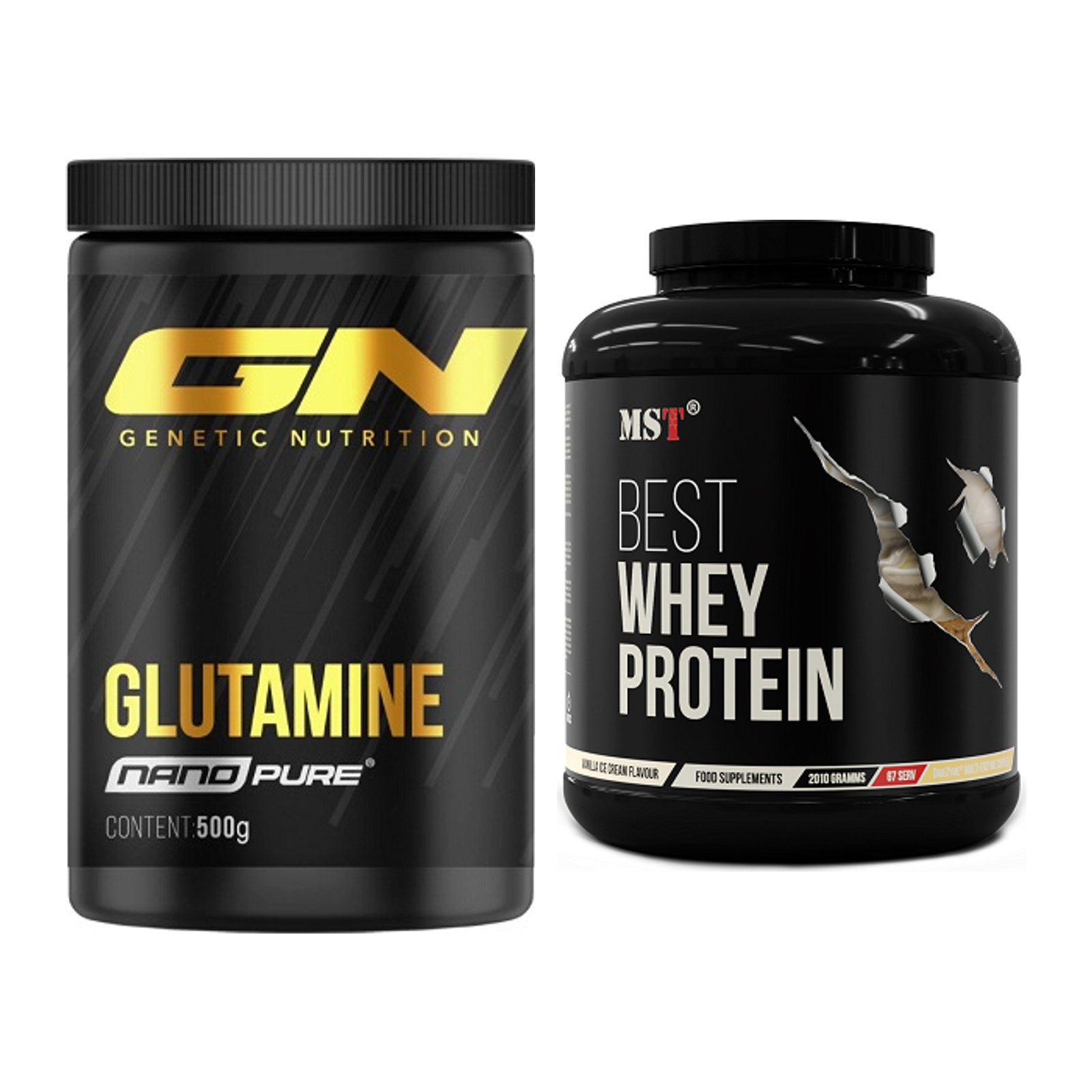 Regenerations-Duo: GN Nano Pure Glutamine + MST Best Whey Protein – alle enthaltenen Artikel