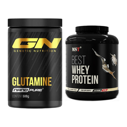 Regenerations-Duo: GN Nano Pure Glutamine + MST Best Whey Protein – alle enthaltenen Artikel