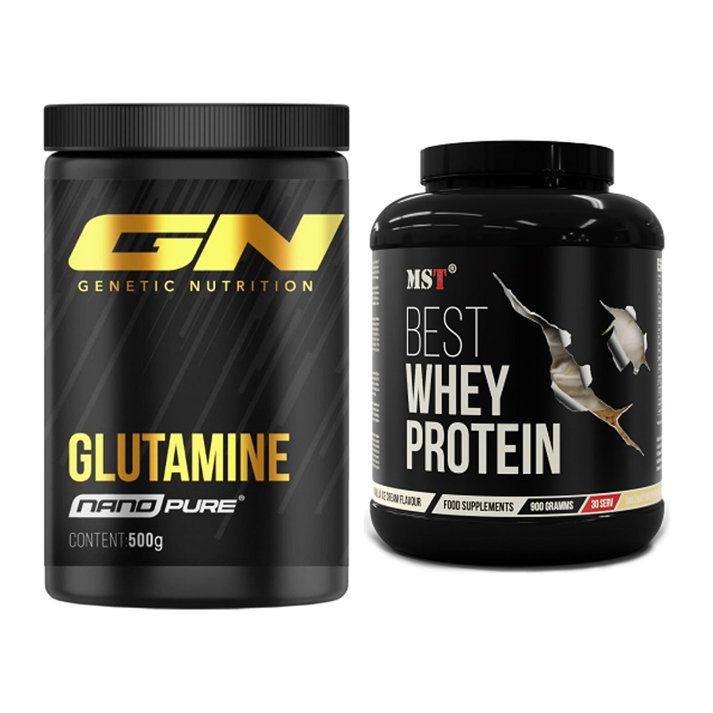 Regenerations-Duo: GN Nano Pure Glutamine + MST Best Whey Protein – alle enthaltenen Artikel