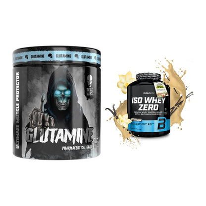 Regenerations-Duo: Skull Labs Glutamine + BioTech Iso Whey Zero – alle enthaltenen Artikel