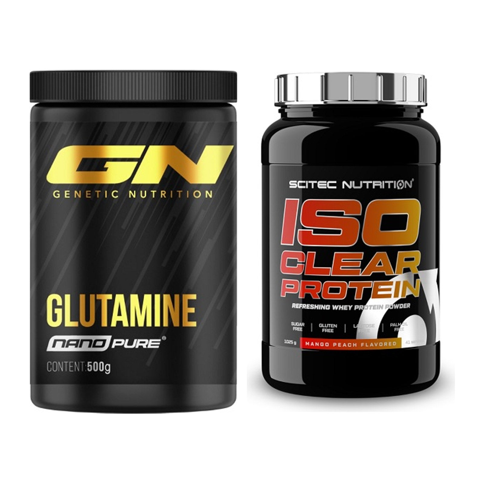 Regenerations-Duo: GN Nano Pure Glutamine + Scitec IsoClear Protein – alle enthaltenen Artikel