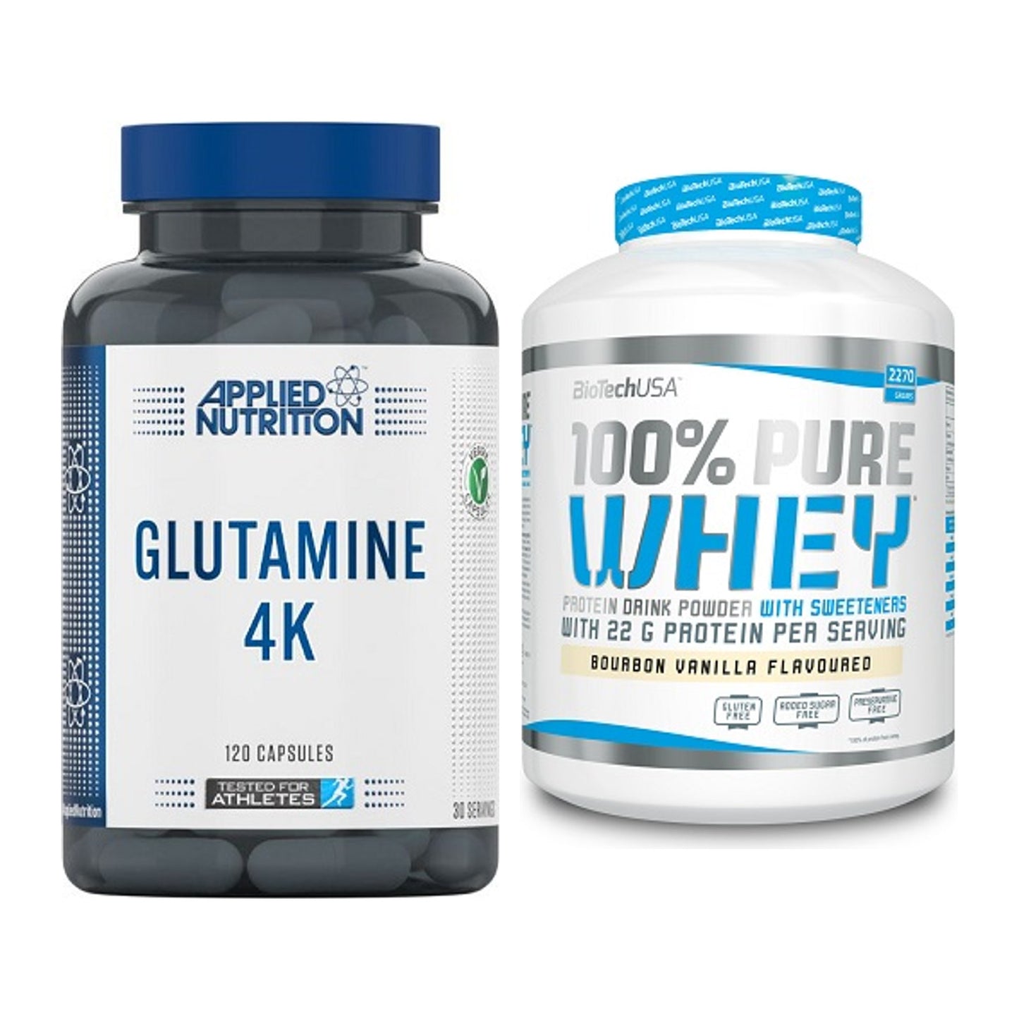 Regenerations-Duo: Applied Nutrition + BioTech 100% Pure Whey – alle enthaltenen Artikel