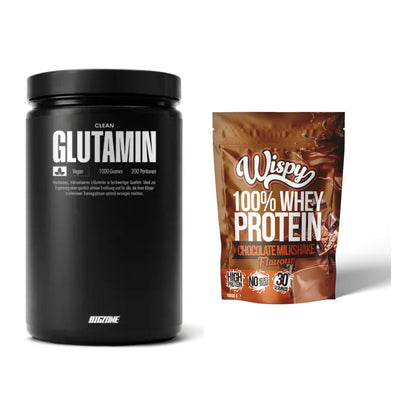 Regenerations-Duo: Big Zone Glutamin + Wispy Whey 100% – alle enthaltenen Artikel