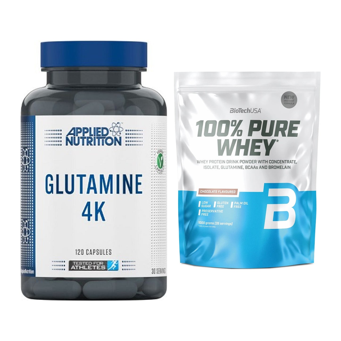 Regenerations-Duo: Applied Nutrition + BioTech 100% Pure Whey – alle enthaltenen Artikel