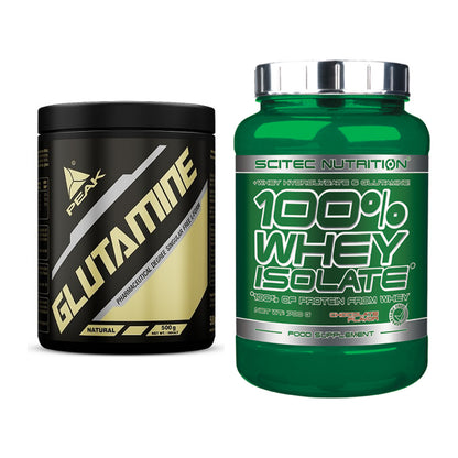 Regenerations-Duo: Peak Glutamin + Scitec Whey Isolate – alle enthaltenen Artikel