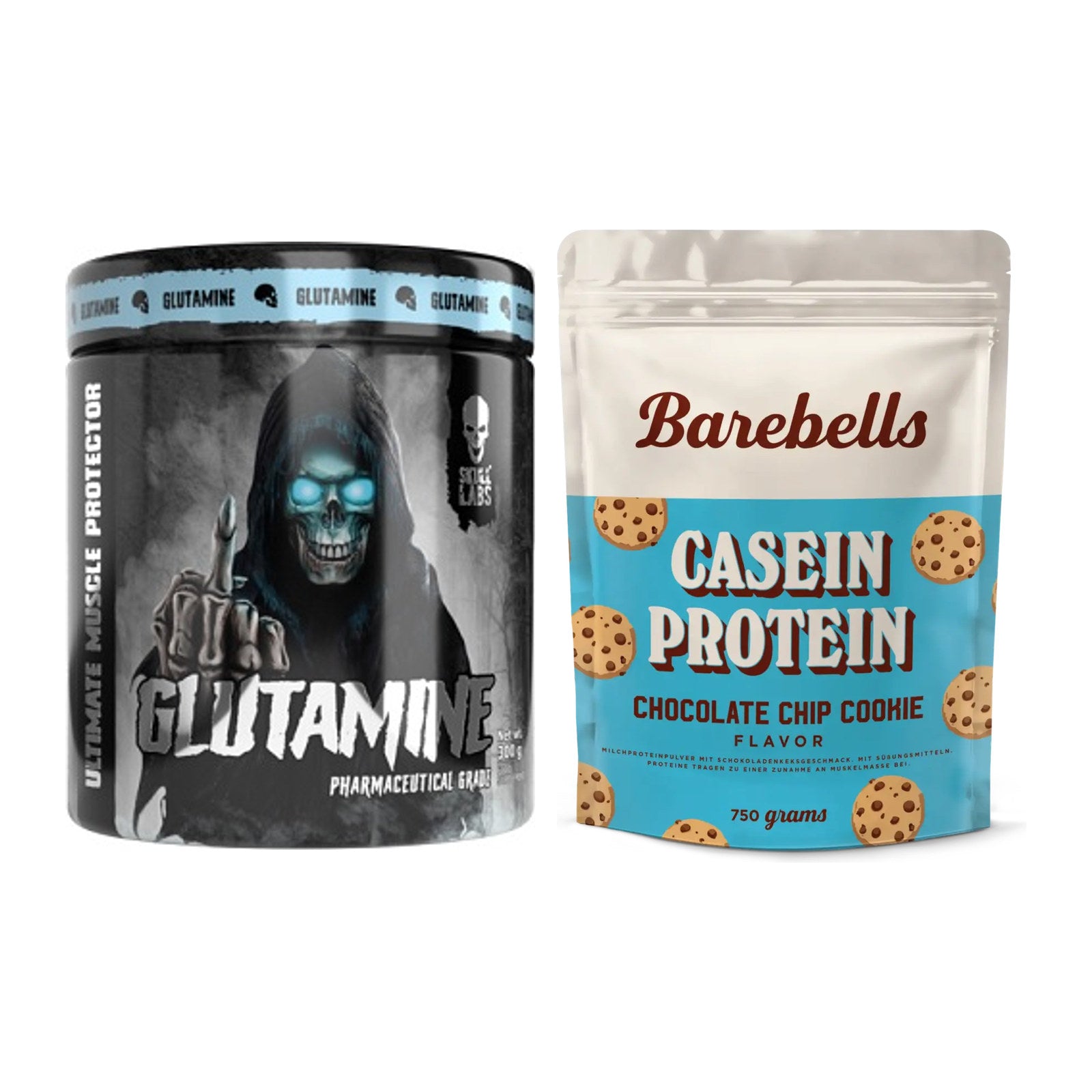 Regenerations-Duo: Skull Labs Glutamine + Barebells Casein Protein – alle enthaltenen Artikel
