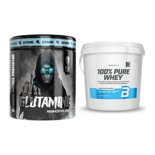Regenerations-Duo: Skull Labs Glutamine + BioTech 100% Pure Whey – alle enthaltenen Artikel