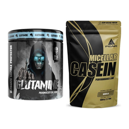 Regenerations-Duo: Skull Labs Glutamine + Peak Micellar Casein – alle enthaltenen Artikel