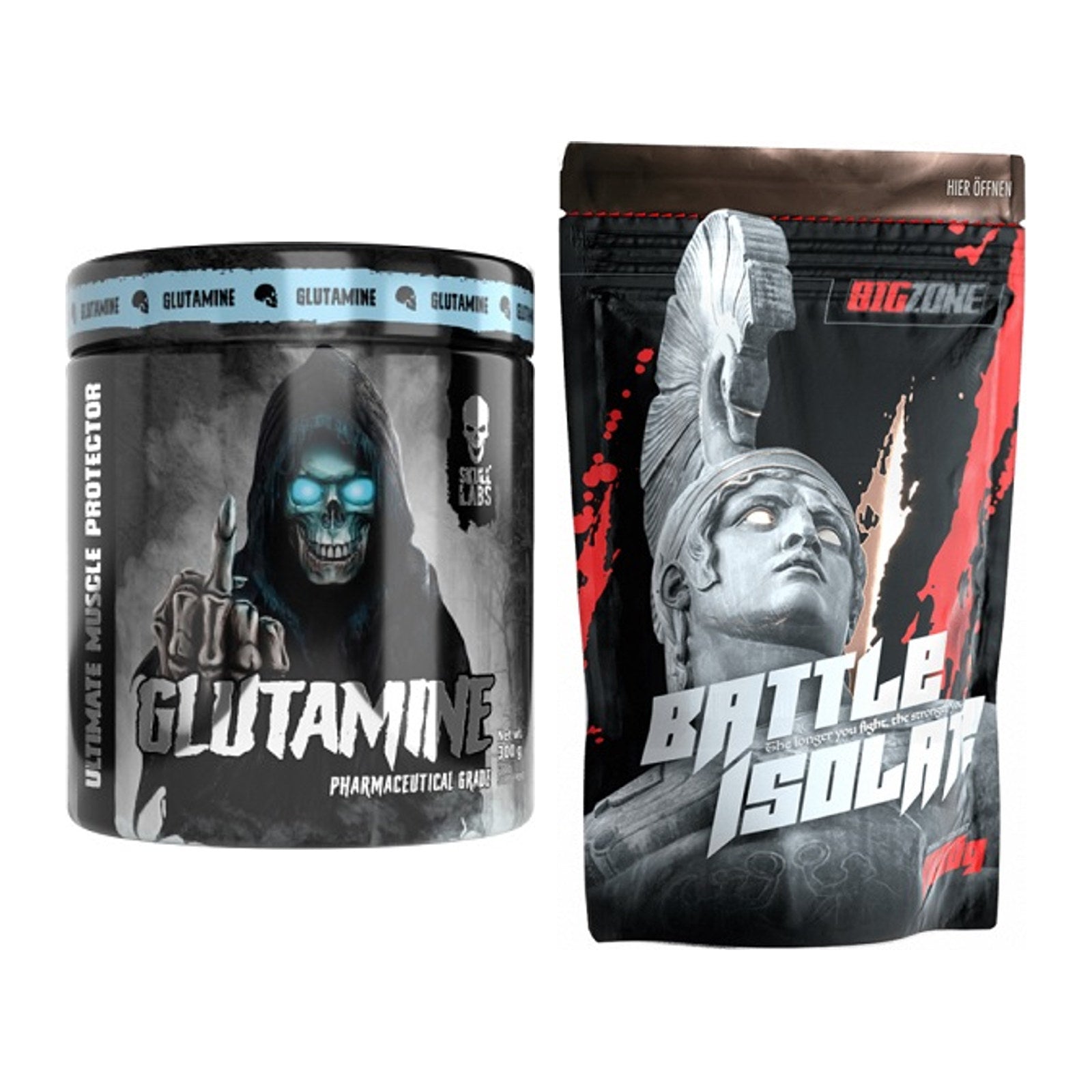 Regenerations-Duo: Skull Labs Glutamine + Big Zone Battle Isolate – alle enthaltenen Artikel