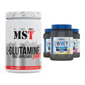 Regenerations-Duo: MST Glutamine + Applied Nutrition Critical Whey – alle enthaltenen Artikel