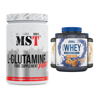 Regenerations-Duo: MST Glutamine + Applied Nutrition Critical Whey – alle enthaltenen Artikel