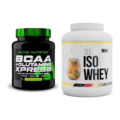 Regenerations-Duo: Scitec BCAA+ Glutamine Xpress + MST Iso Clear – alle enthaltenen Artikel