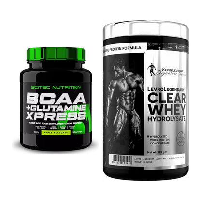 Regenerations-Duo: Scitec BCAA+ Glutamine + Kevin Levrone Clear Whey – alle enthaltenen Artikel