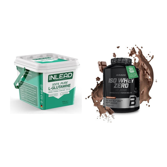 Regenerations-Duo: INLEAD L-Glutamine + BioTech Iso Whey Zero Black – alle enthaltenen Artikel