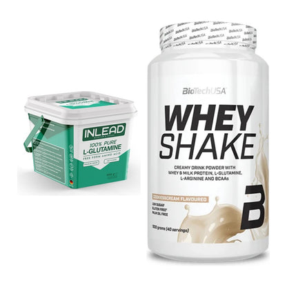 Regenerations-Duo: INLEAD L-Glutamine + BioTech Whey Shake – alle enthaltenen Artikel