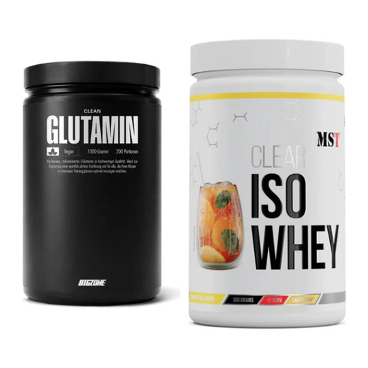 Regenerations-Duo: Big Zone Glutamin + MST Iso Clear – alle enthaltenen Artikel