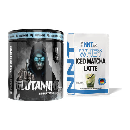 Regenerations-Duo: Skull Labs Glutamine + NNT Whey ICED MATCHA LATTE – alle enthaltenen Artikel