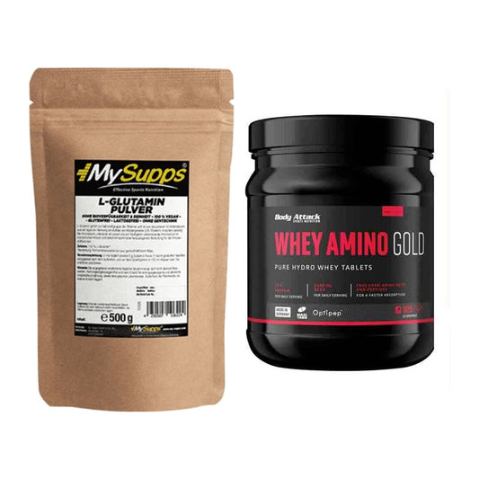 Regenerations-Duo: MySupps Glutamine + Body Attack Whey Amino Gold – alle enthaltenen Artikel