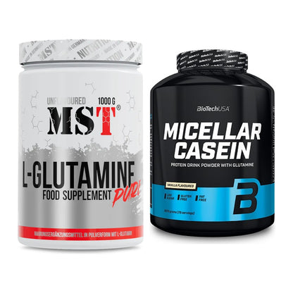 Regenerations-Duo: MST Glutamine + BioTech Micellar Casein – alle enthaltenen Artikel