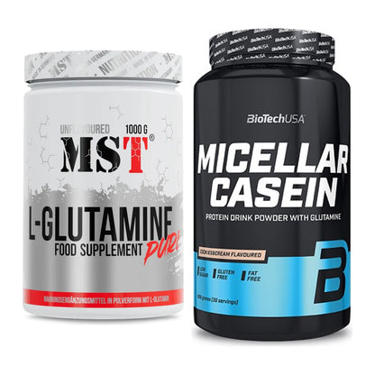 Regenerations-Duo: MST Glutamine + BioTech Micellar Casein – alle enthaltenen Artikel