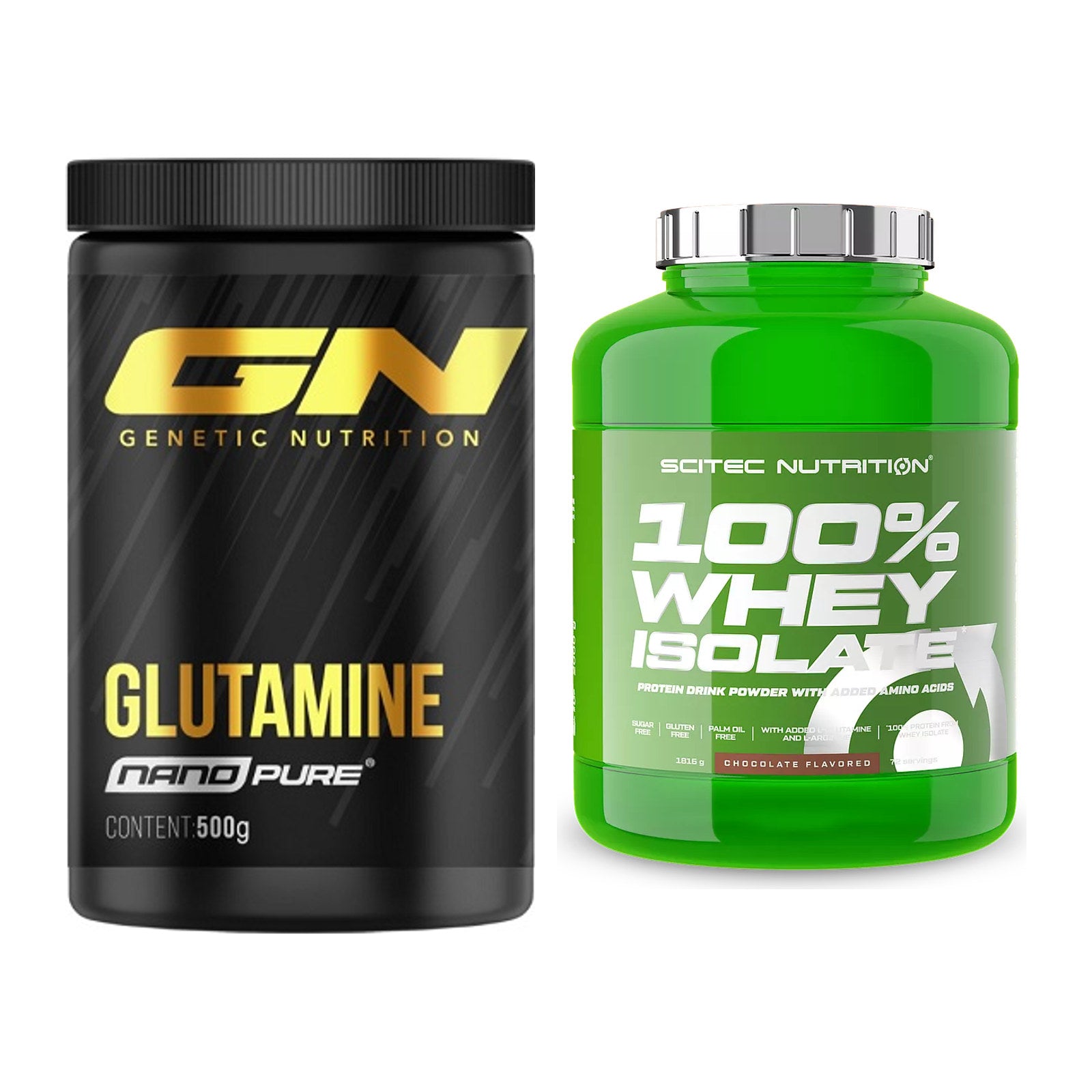 Regenerations-Duo: GN Nano Pure Glutamine + Scitec Whey Isolate – alle enthaltenen Artikel