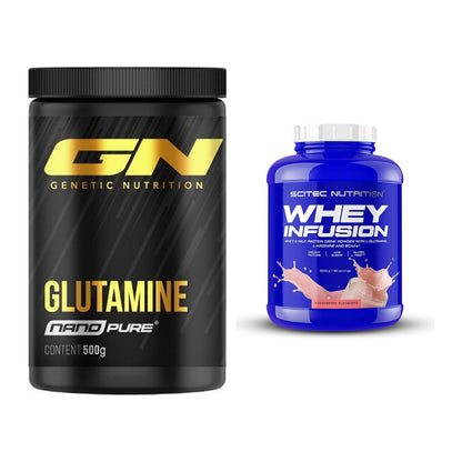 Regenerations-Duo: GN Nano Pure Glutamine + Scitec Whey Infusion – alle enthaltenen Artikel