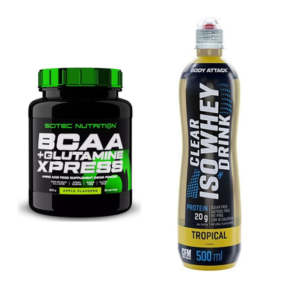 Regenerations-Duo: Scitec BCAA+ Glutamine + Body Attack Clear Iso – alle enthaltenen Artikel