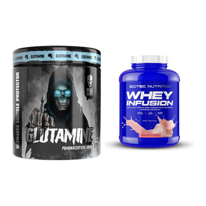 Regenerations-Duo: Skull Labs Glutamine + Scitec Whey Infusion – alle enthaltenen Artikel