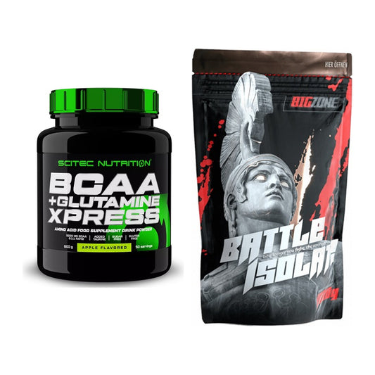 Regenerations-Duo: Scitec BCAA+ Glutamine + Big Zone Battle Isolate – alle enthaltenen Artikel