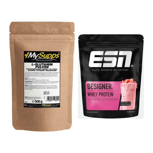 Regenerations-Duo: MySupps Glutamine + ESN Designer Whey – alle enthaltenen Artikel