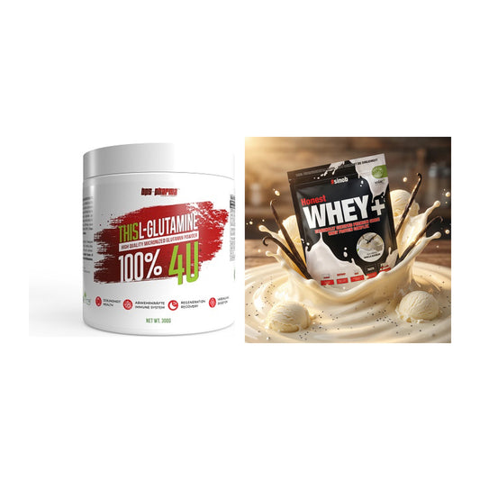 Regenerations-Duo: BPS-Pharma This Glutamin + Sinob Honest Whey+ – alle enthaltenen Artikel