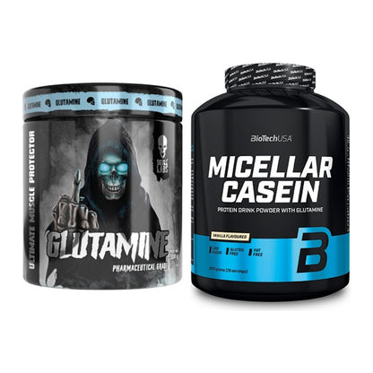 Regenerations-Duo: Skull Labs Glutamine + BioTech Micellar Casein – alle enthaltenen Artikel