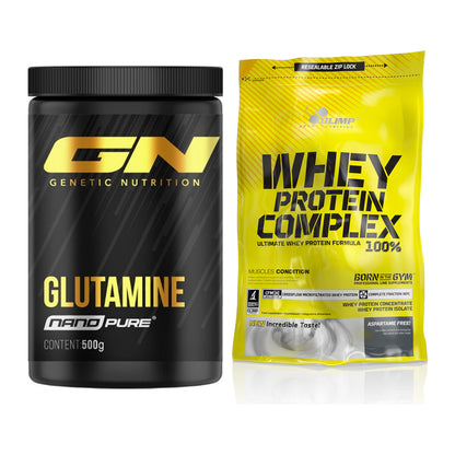 Regenerations-Duo: GN Nano Pure Glutamine + Olimp Whey Protein – alle enthaltenen Artikel