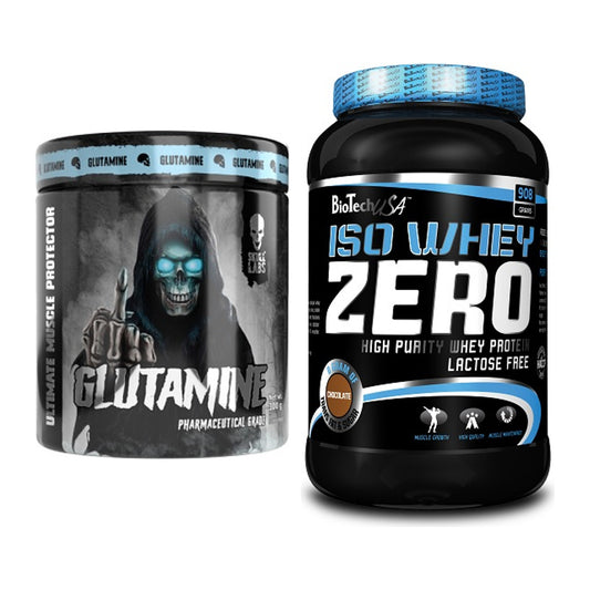 Regenerations-Duo: Skull Labs Glutamine + BioTech Iso Whey Zero – alle enthaltenen Artikel