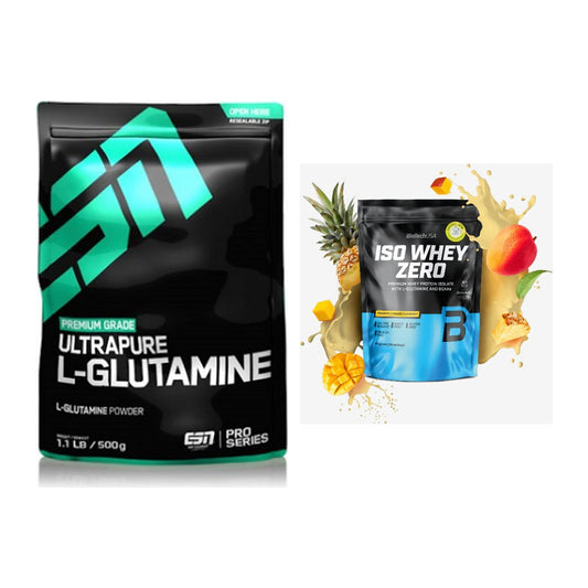 Regenerations-Duo: ESN Ultrapure L-Glutamin + BioTech Iso Whey Zero – alle enthaltenen Artikel
