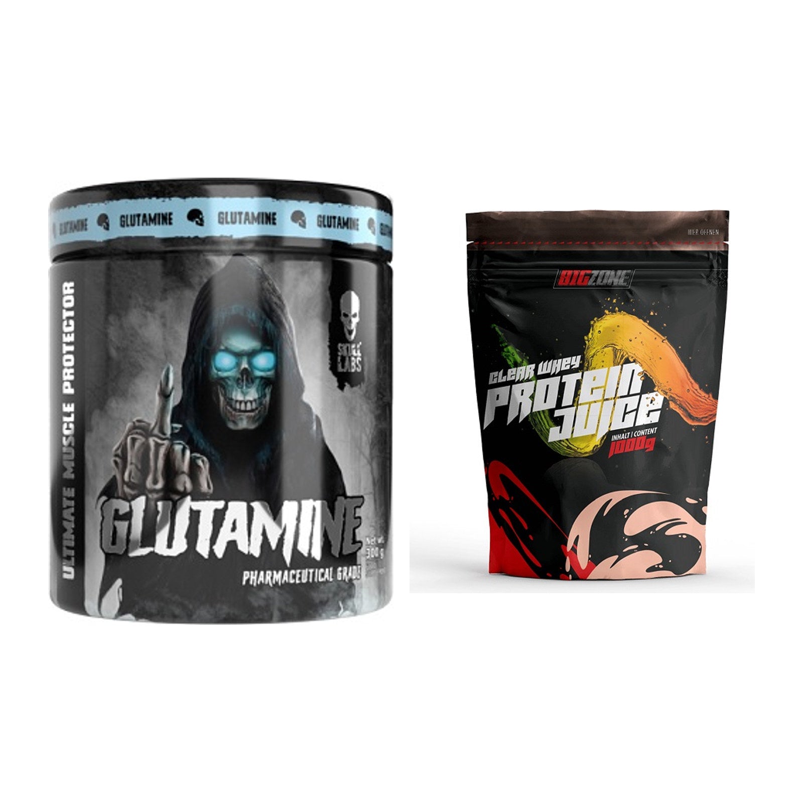 Regenerations-Duo: Skull Labs Glutamine + Big Zone Clear Whey – alle enthaltenen Artikel