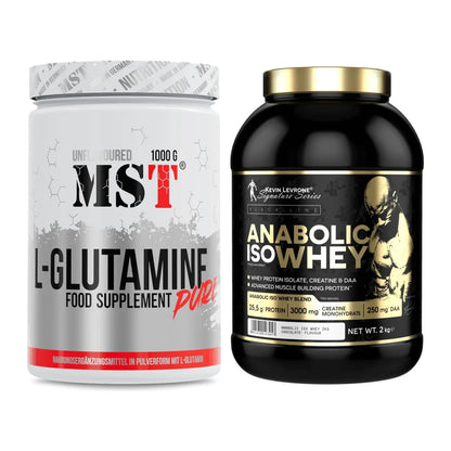 Regenerations-Duo: MST Glutamine + Kevin Levrone Anabolic Iso Whey – alle enthaltenen Artikel