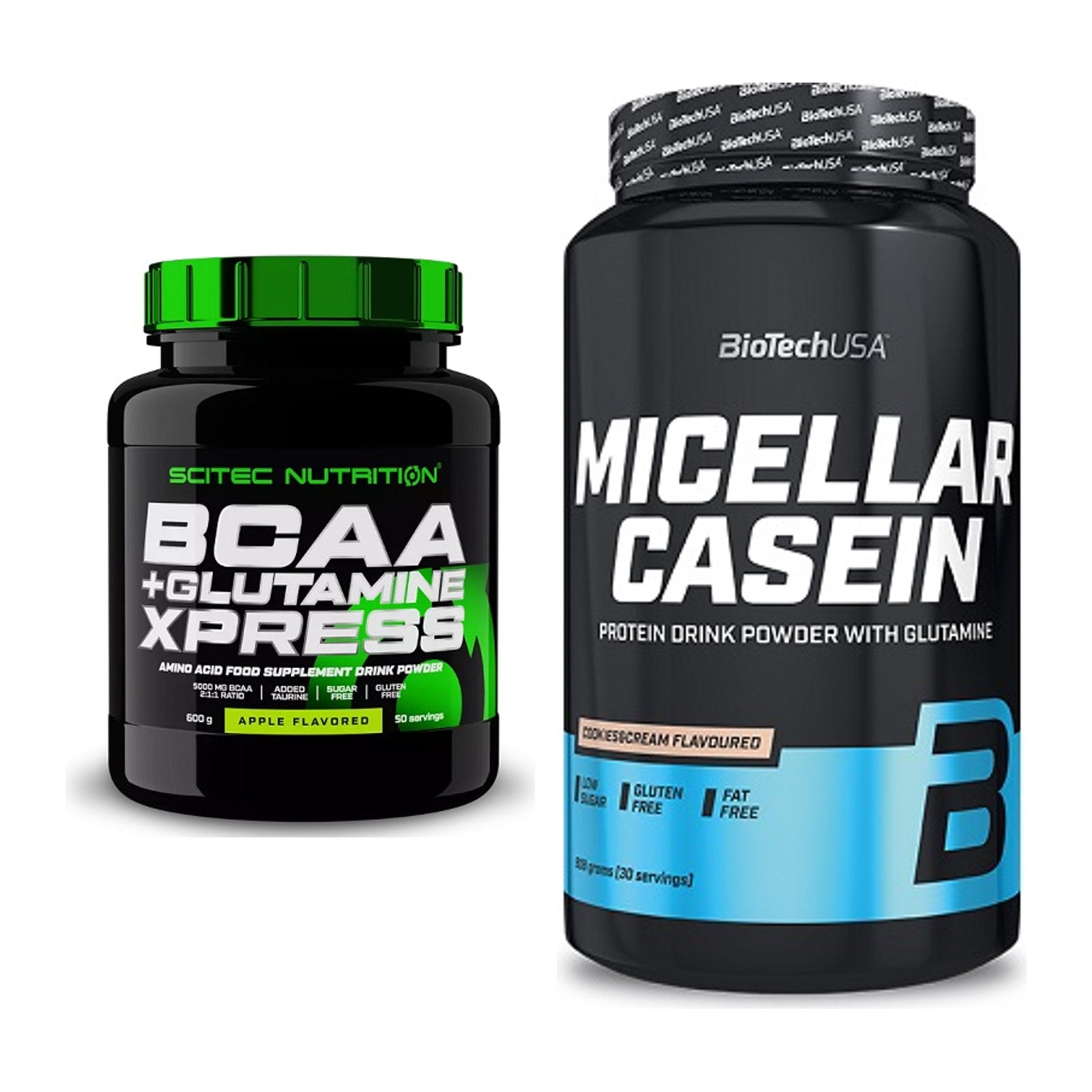 Regenerations-Duo: Scitec BCAA+ Glutamine + BioTech Micellar Casein – alle enthaltenen Artikel