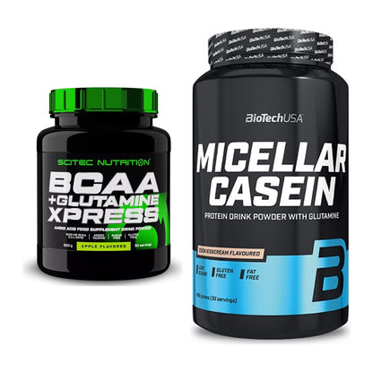 Regenerations-Duo: Scitec BCAA+ Glutamine + BioTech Micellar Casein – alle enthaltenen Artikel