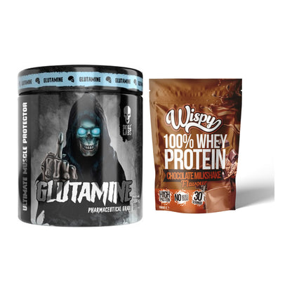 Regenerations-Duo: Skull Labs Glutamine + Wispy Whey 100% – alle enthaltenen Artikel